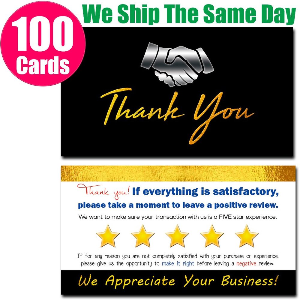 eBay Poshmark Amazon Thank You Cards